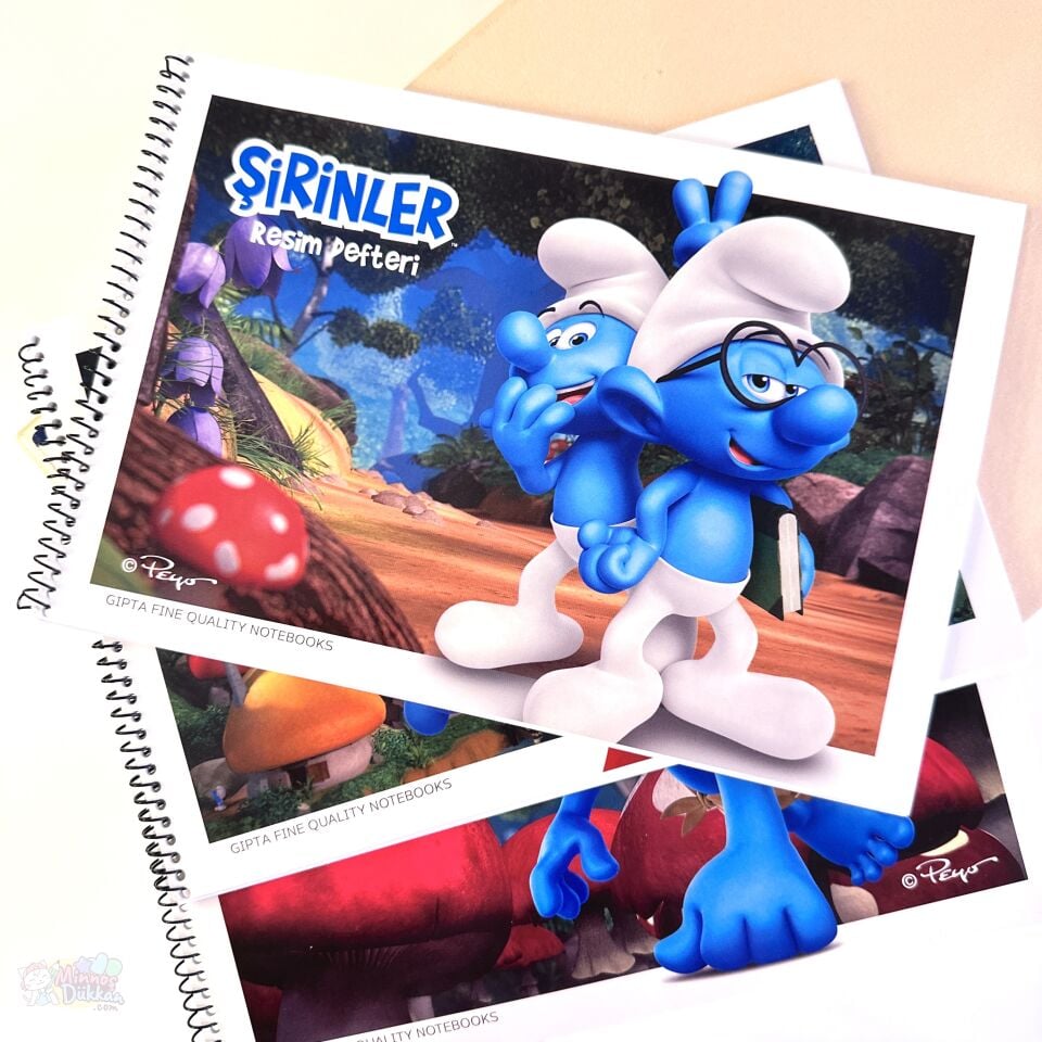 Gıpta Şirinler 17x24 cm 15 Yaprak Resim Defteri