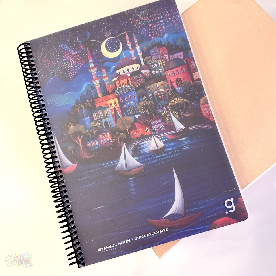 Gıpta Exclusive İstanbul Notes Kareli 80 Yaprak Defter A4