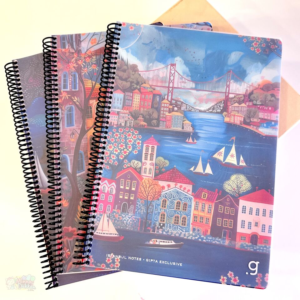 Gıpta Exclusive İstanbul Notes Kareli 80 Yaprak Defter A4