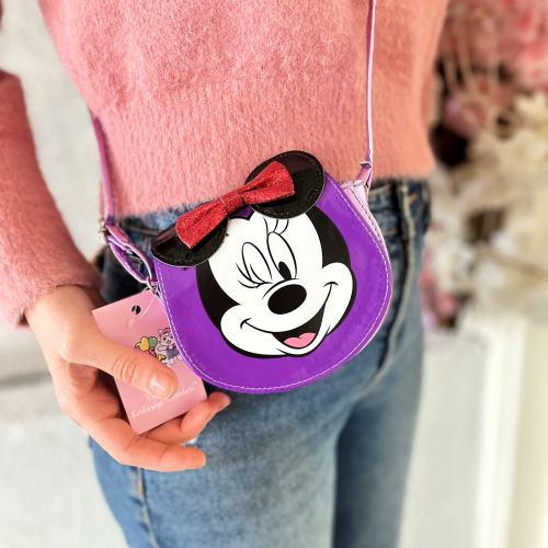 Minnie Mouse Mor Mini El Çantası