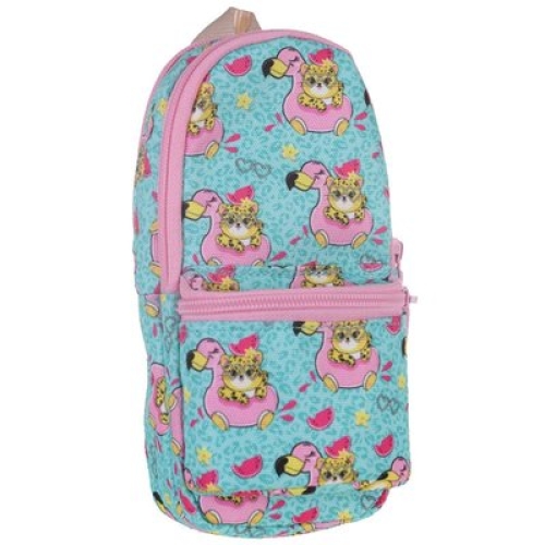Kaukko Nature Junior Bag Kalem Çantası - Tiger Flamingo