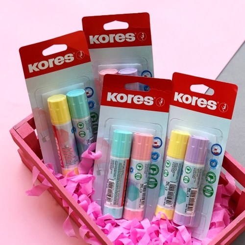 Kores Glue Stick Yapıştırıcı 2 x 20g Pastel Colors
