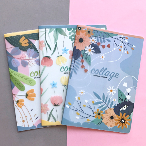Collage PP Kapak Kareli 80 Yaprak Defter A4