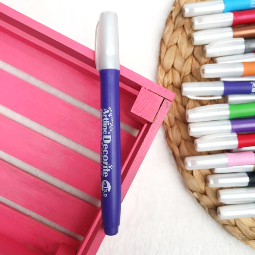 Artline Decorite Fırça Uçlu Markör - Metalik Mor