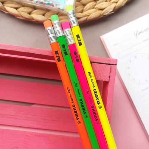 Stabilo Neon Silgili Kurşun Kalem
