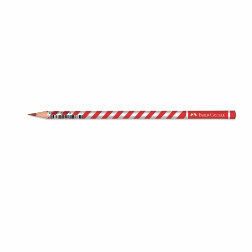 Faber Castell Çizgili Kırmızı Başlık Kalemi