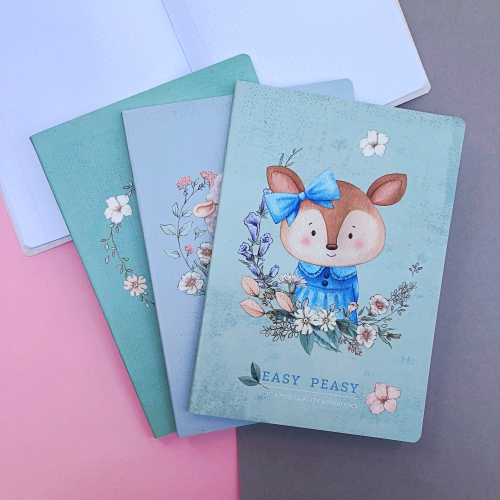 Easy Peasy Karton Kapak Kareli 60 Yaprak Defter A4