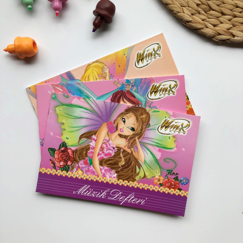 Winx Tel Dikişli 40 Yaprak Müzik Defteri Gıpta
