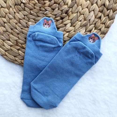 Mavi Kedi Bilek Çorap