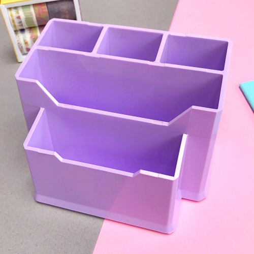Pastel Renk 5 Gözlü Masaüstü Organizer - Lila
