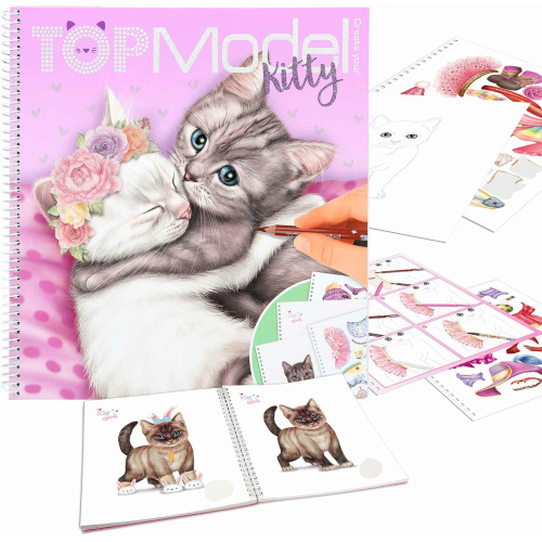 Top Model Stickerlı Boyama Kitabı - Create Your Kitty