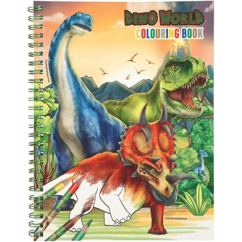 Top Model Dino World Boyama Kitabı ve 8 Renk Boya