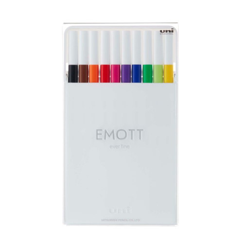 Uni Emott 0.4 Akrilik Uçlu Fineliner 10 Renk - No1