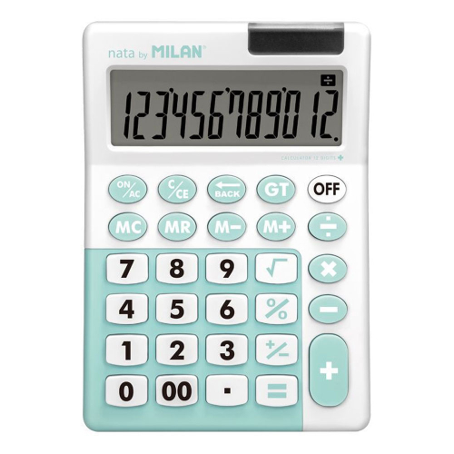 Milan 12 Digit Hesap Makinesi Turkuaz