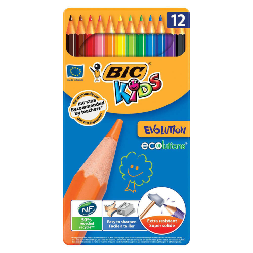Bic Evolution Kuru Boya 12 Renk
