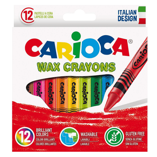 Carioca Wax Crayons Yıkanabilir Pastel Boya 12'li
