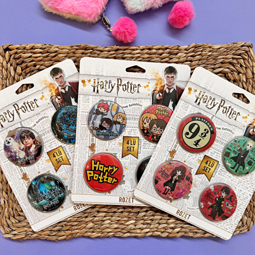 Harry Potter 4lü Büyük Rozet Seti