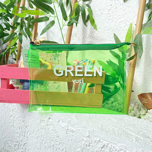 Green Şeffaf A5 Dosya Çanta Vuki