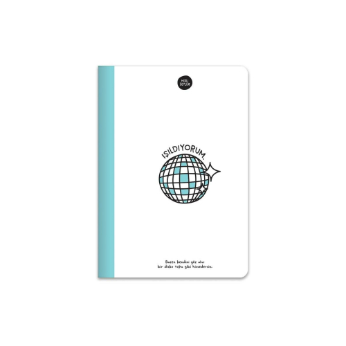 Hisli Şeyler Çizgili Defter A5- Işıldıyorum