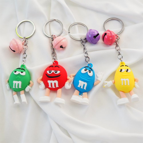 M&M Silikon Zilli Anahtarlık