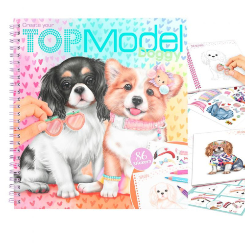 Top Model Stickerlı Boyama Kitabı - Create Your Doggy