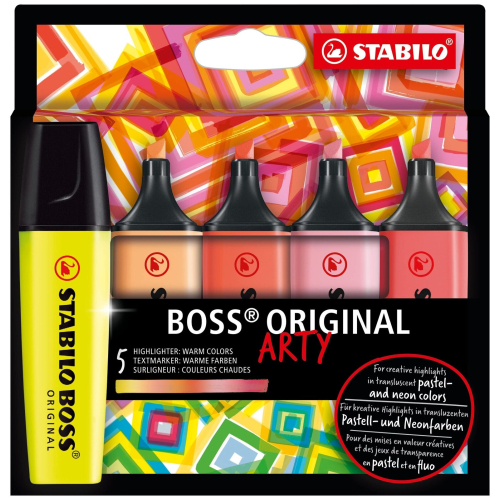 Stabilo Boss Original Arty 5 Renk Sıcak Renkler