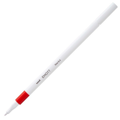 Uni Emott 0.4 Akrilik Uçlu Fineliner - Kırmızı