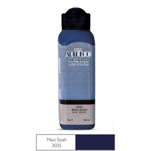 Artdeco Akrilik Boya 140 ML Mavi  Siyah - 3035
