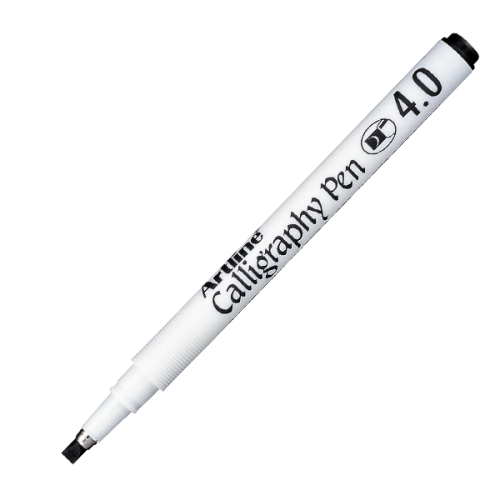Artline Calligraphy Pen 4.0 mm Kesik Uç Kaligrafi Kalemi Siyah