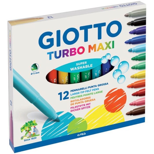 Giotto Turbo Maxi Keçeli Boya Kalemi 12 Renk
