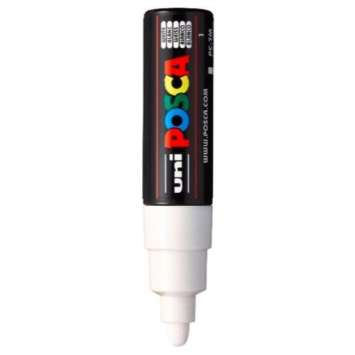 Uni Posca Su Bazlı Poster Markörü (4.5-5.5) Beyaz