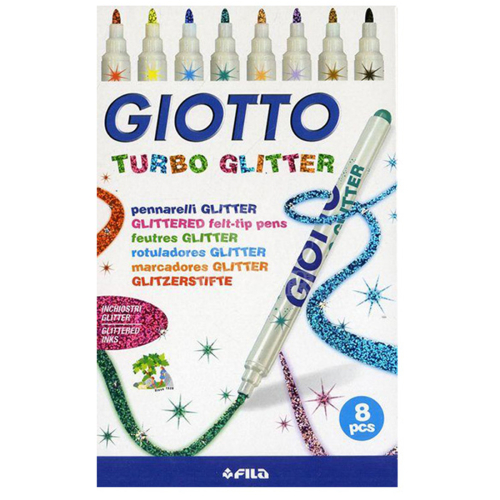 Giotto Turbo Glitter - Simli Keçeli Kalem 8li