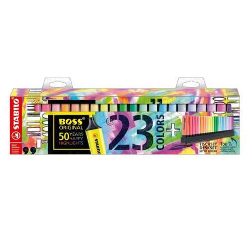 Stabilo Boss Original 50. Yıl Özel Seri 23 Renk İşaretleme Kalemi Seti