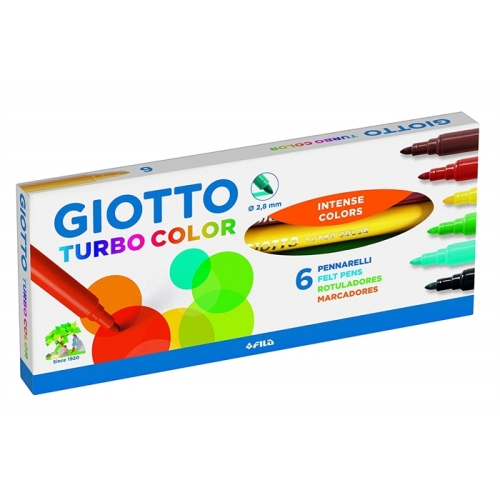 Giotto Turbo Color Keçeli Kalem 6 Renk