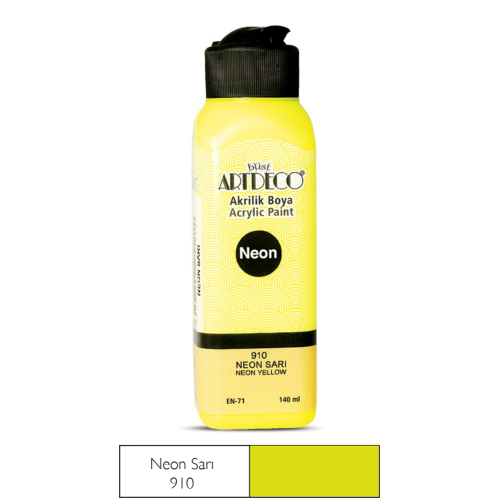 Artdeco Akrilik Boya 140 ML Neon Sarı - 910