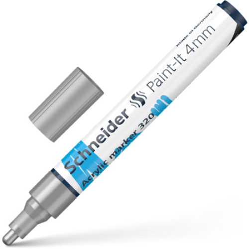 Schneider Paint-İt Akrilik Markör 4 mm - Gümüş