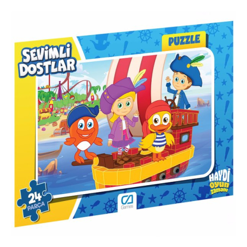 Sevimli Dostlar 35 Parça Frame Puzzle