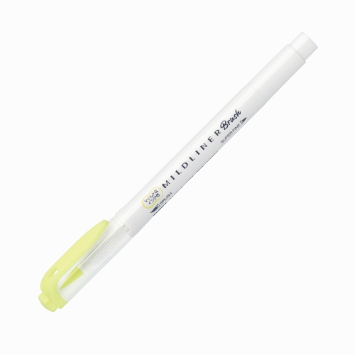 Zebra Mildliner Brush Çift Taraflı Fırça Uçlu Kalem Yellow