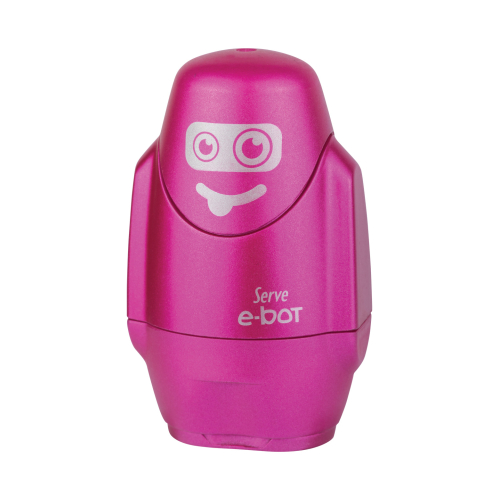 Serve E-Bot Metalik Silgi ve Kalemtraş Pembe
