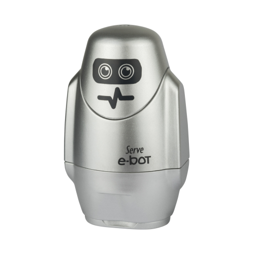 Serve E-Bot Metalik Silgi ve Kalemtraş Gümüş