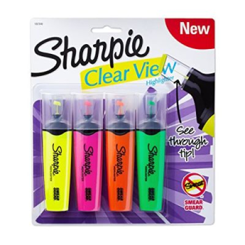 Sharpie Fosforlu ClearView 4lü