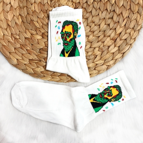 Van Gogh Desenli Çorap
