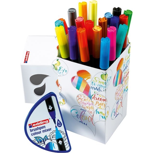 Edding Colour Happy Box 20 Renk Fırça Uçlu Keçeli Kalem Seti