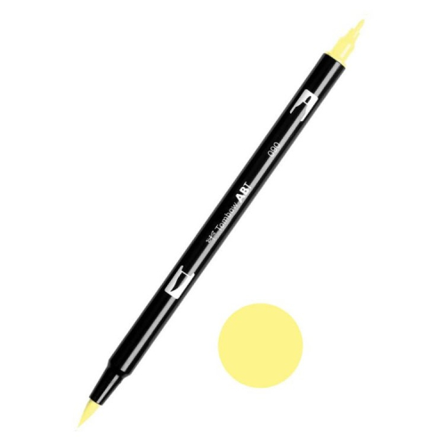 Tombow ABT Dual Brush Çift Uçlu Keçeli Kalem Baby Yellow - 090