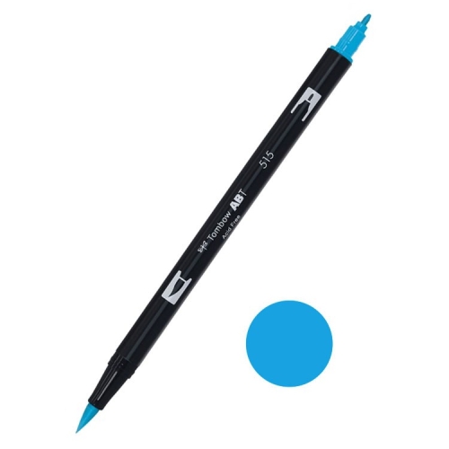 Tombow ABT Dual Brush Çift Uçlu Keçeli Kalem Light Blue - 515