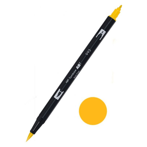 Tombow ABT Dual Brush Çift Uçlu Keçeli Kalem Chrome Orange - 993