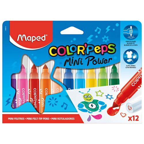 Color Peps Mini Power Jumbo 12'li Keçeli Kalem - Maped