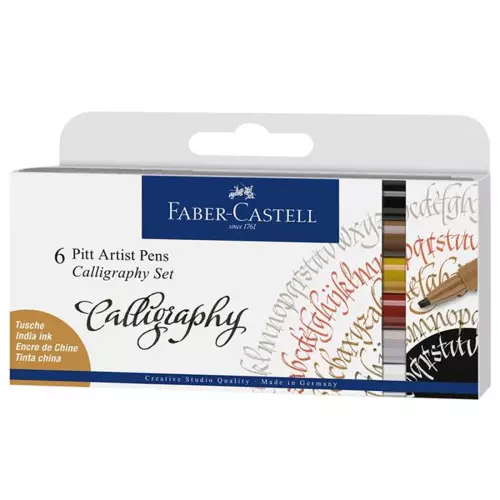 Faber Castell Pitt Kaligrafi Kalem Seti 6'lı