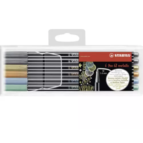 Stabilo Pen 68 Metalik Renkler 6'lı Set