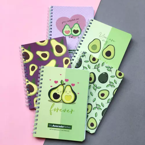 Gıpta Avocado Notes Spiralli 80 Yaprak Çizgili Defter - A6